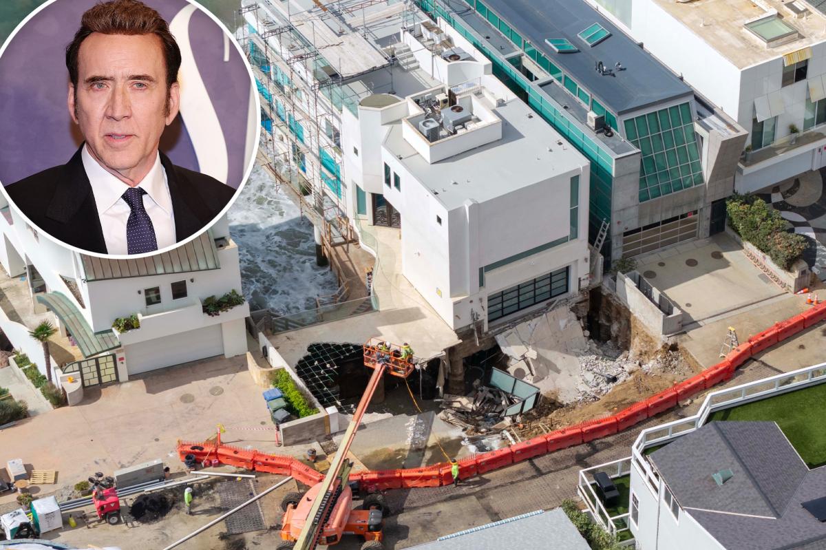 Nicolas Cage's Malibu Mansion Teeters on Edge After Sinkhole Chaos